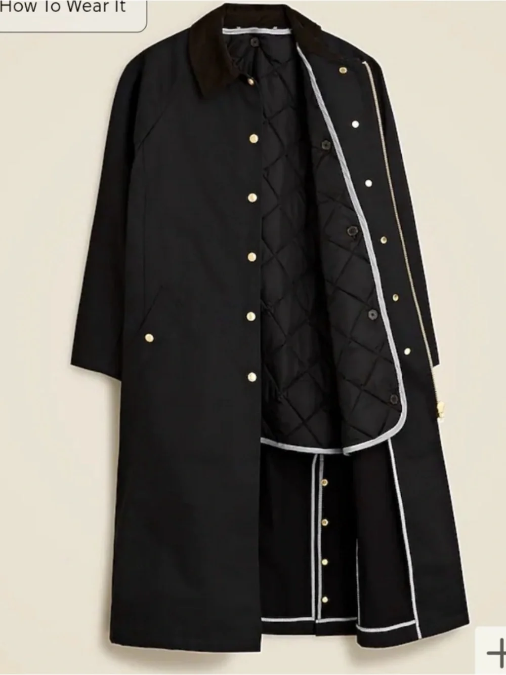 J Crew Long Barn Jacket™ in waxed cotton twill